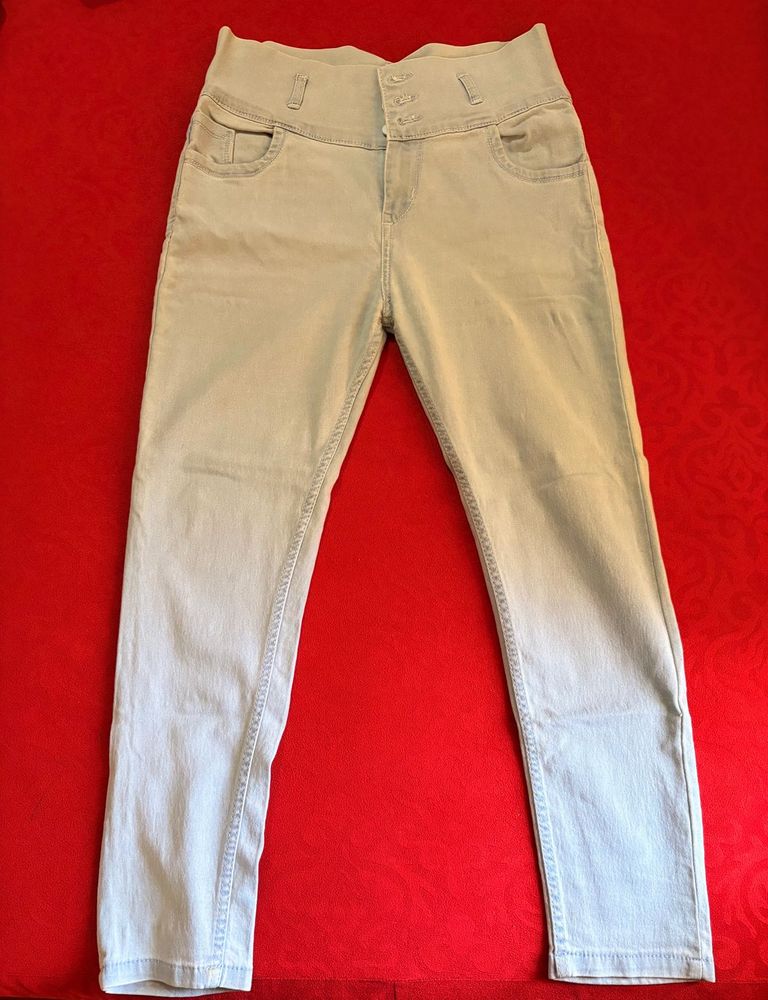 Light blue denim jeans