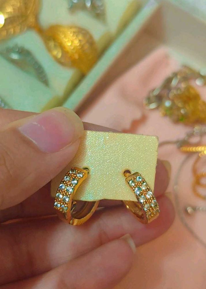 Sparkling Hoop Earrings