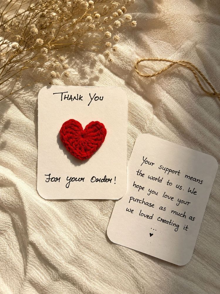 Crochet Thank You Cards (Pack of 25)