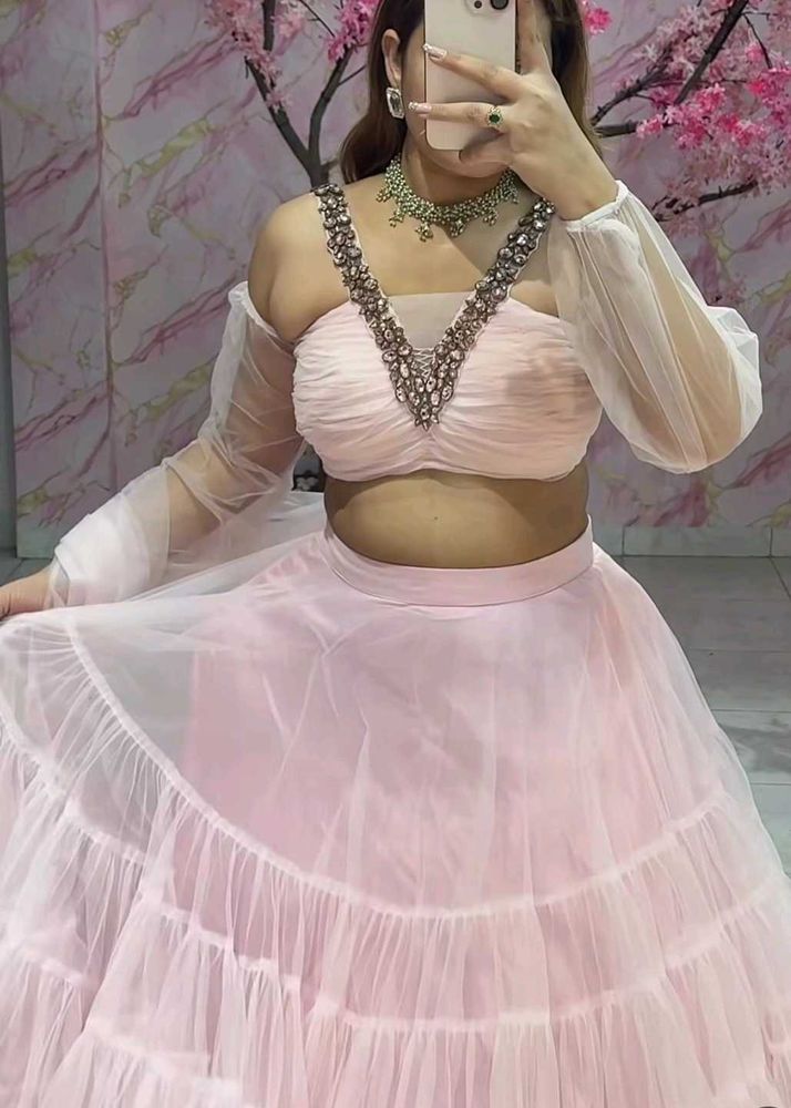 Elegant Pink Lehenga Choli Set