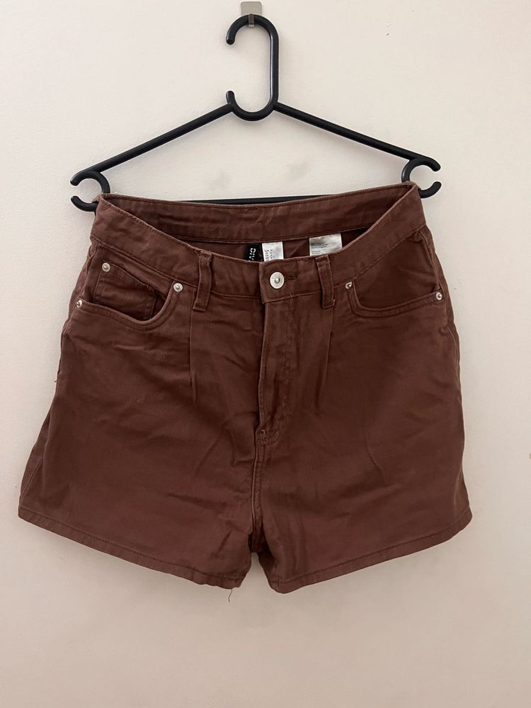Brown H&amp;M Denim Shorts
