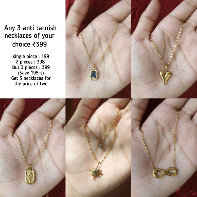 Anti Tarnish Necklace Combo