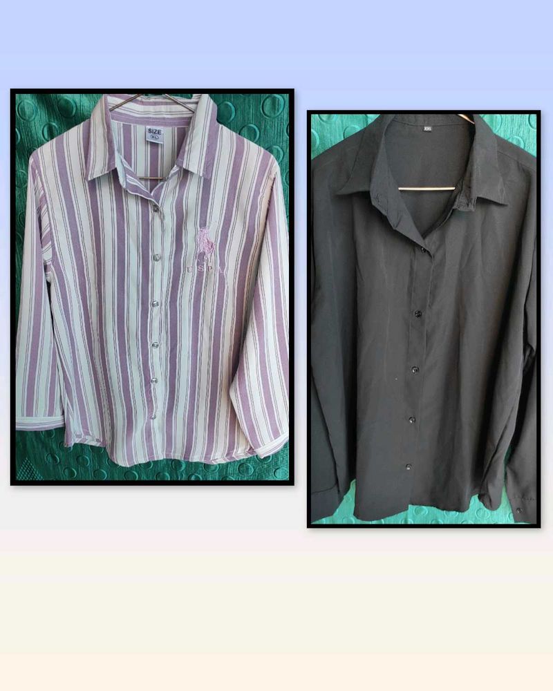 Bundle of 2 Long Sleeve Button-Up Shirts