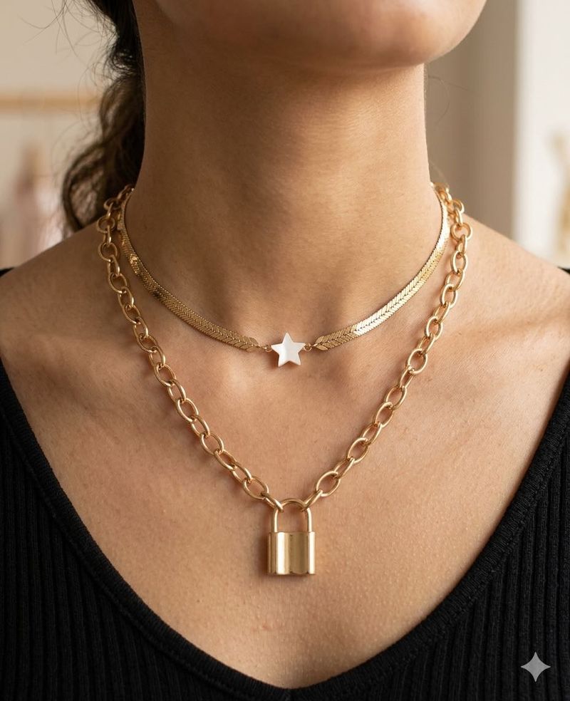 Layered Gold Chain Necklace