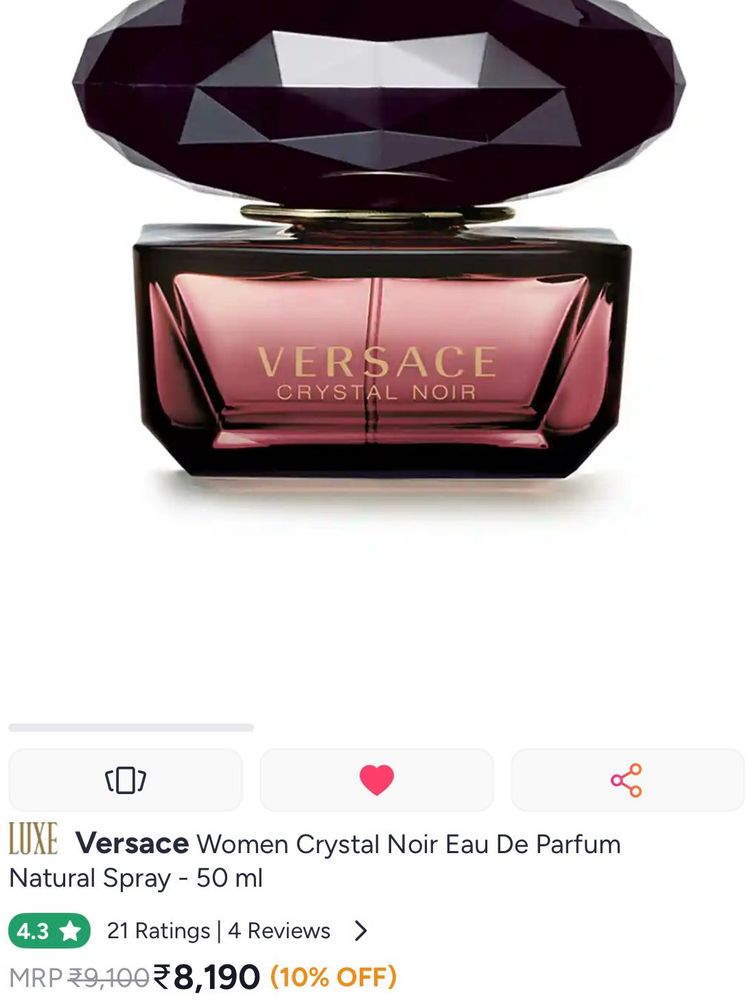 Versace Women Crystal Noir Eau De Parfum