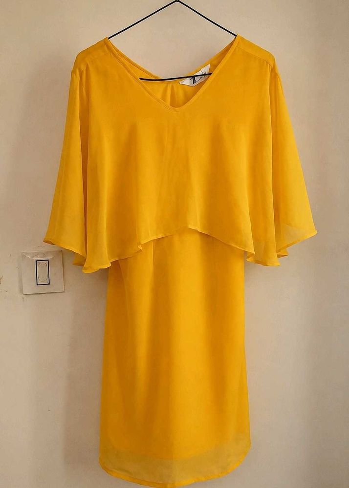 ✨ Sunshine Yellow Chiffon Layered Dress ✨