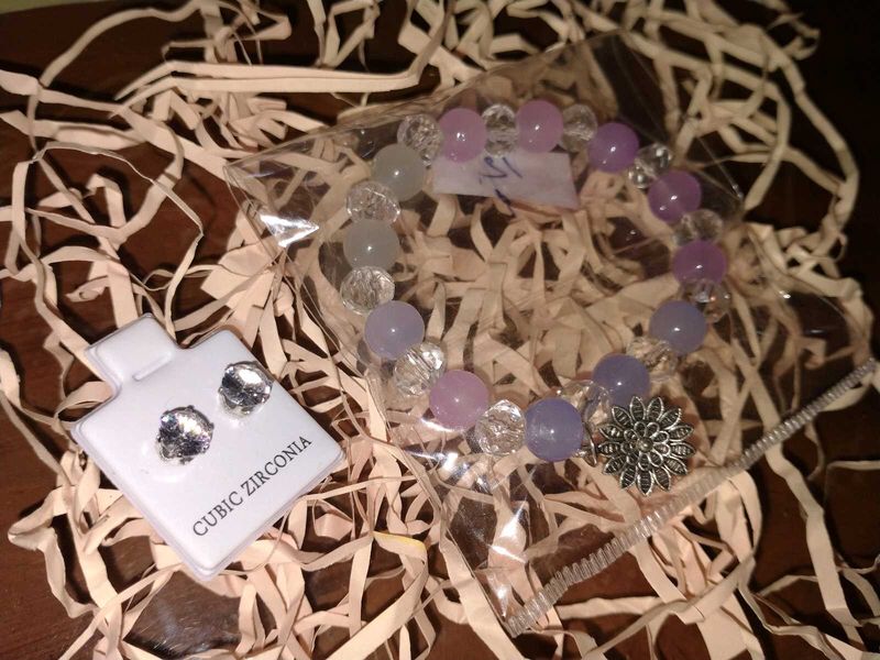 Charming Beaded Bracelet and Earrings Set