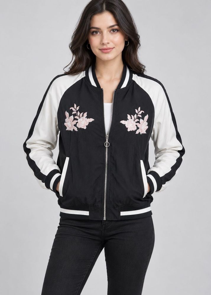 Atmosphere Embroidered Bomber Jacket