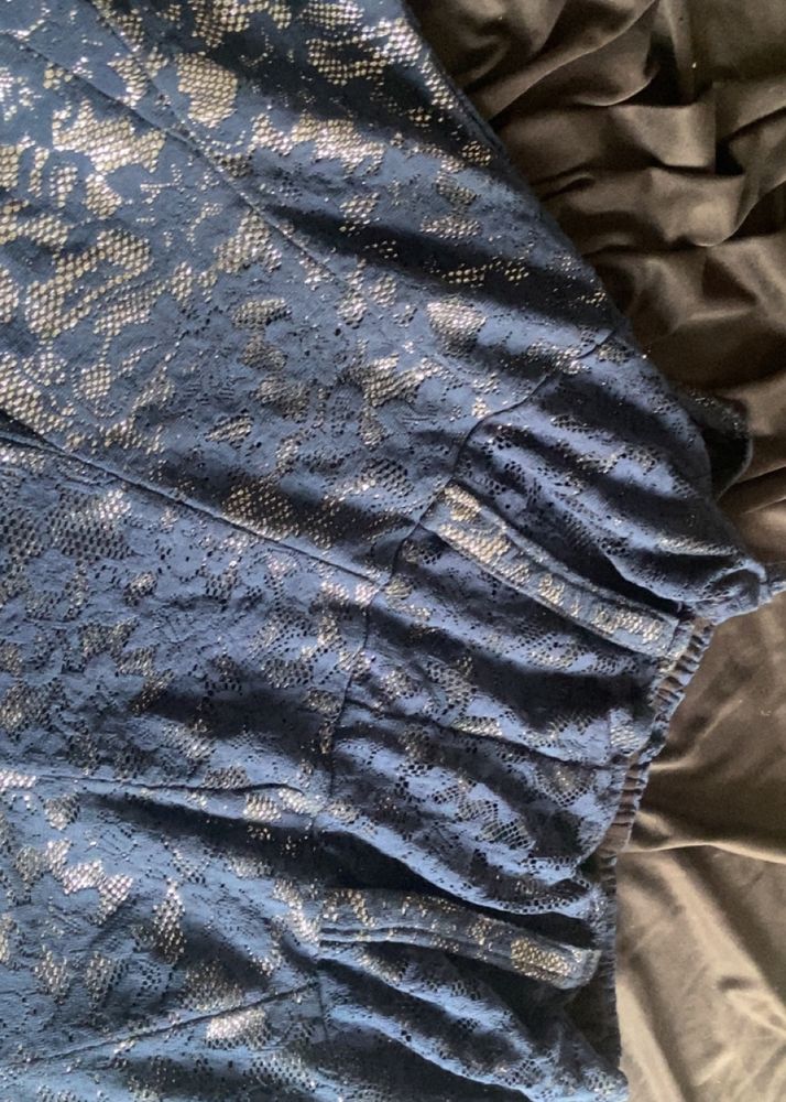 Navy Blue Long Indian Skirt