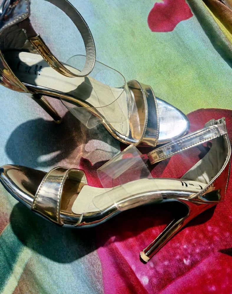 Chic Metallic Stiletto Sandals