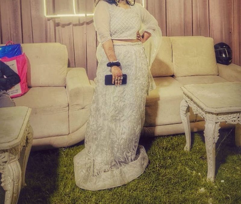 Elegant White Lehenga Set