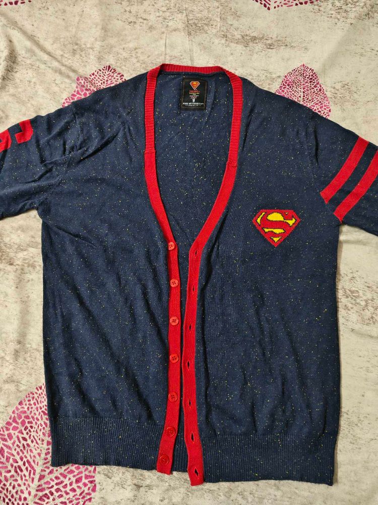 Superman Logo Men Cardigan
