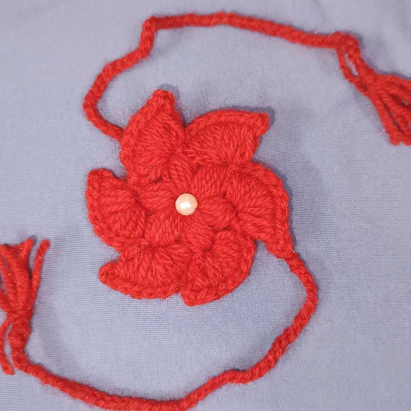 Crochet Flower Rakhi