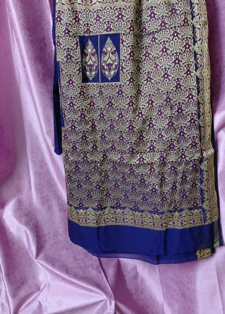 Royal Blue Banarasi Saree