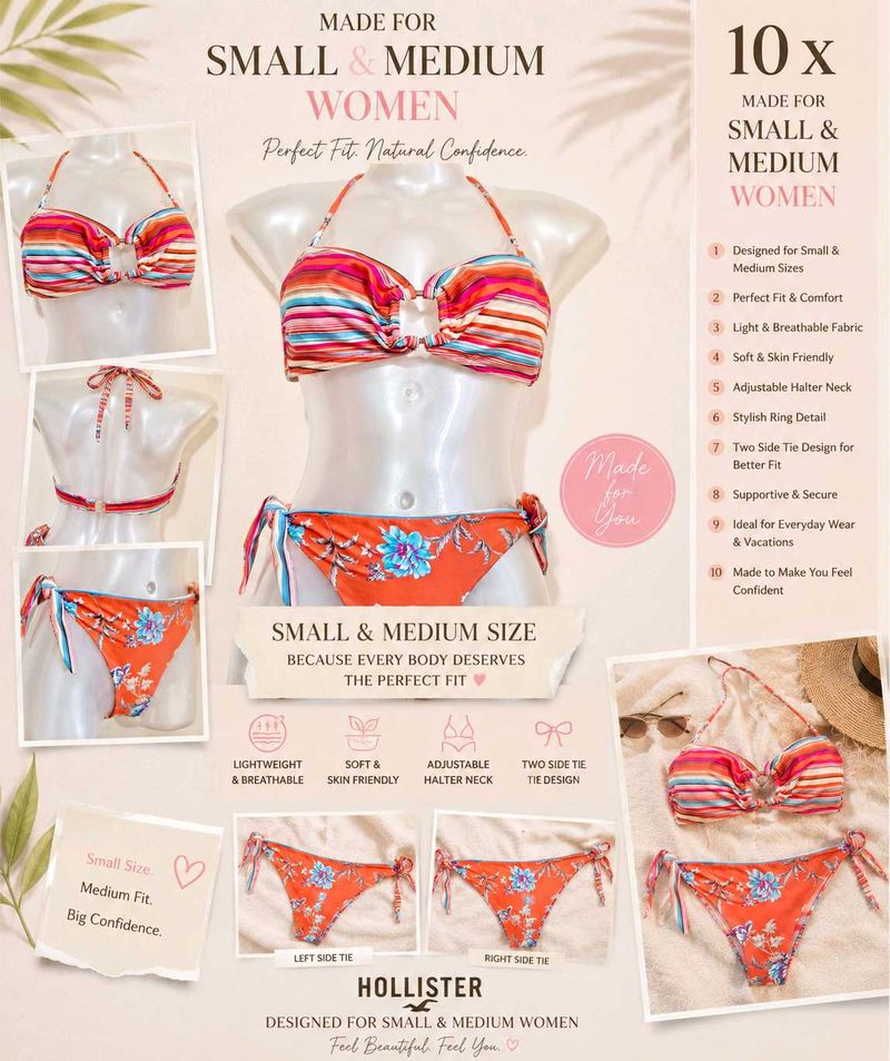 🎁Buy 1, Get 1 FREE🎁Striped &amp; Floral Bikini Set