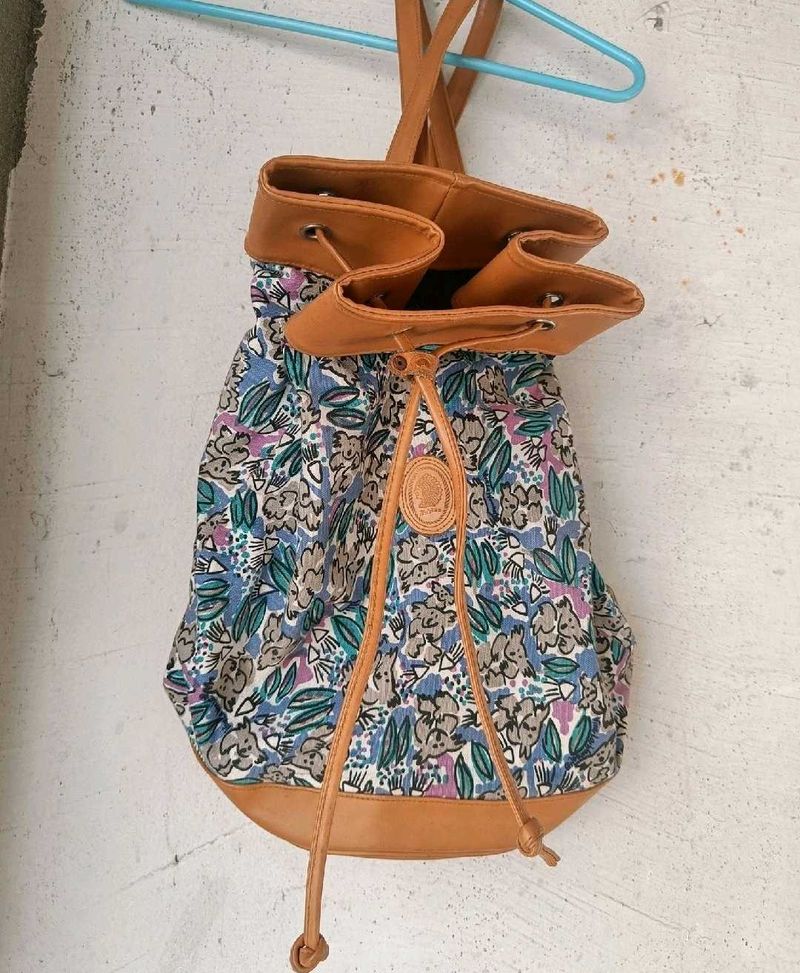 Floral Drawstring Backpack
