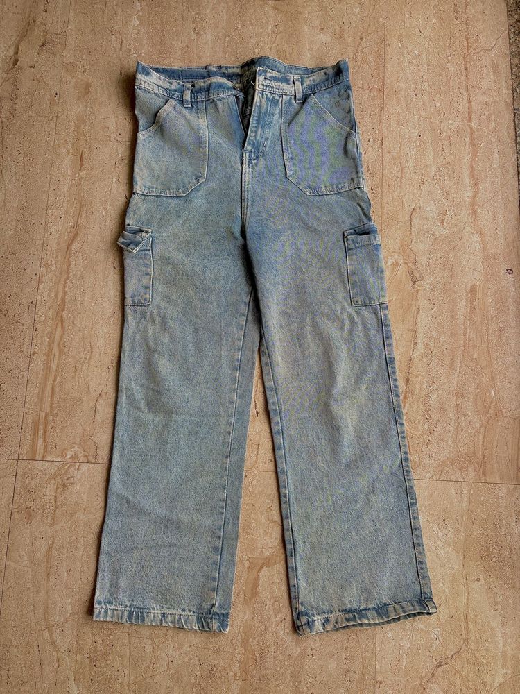 DENIM CARGO PANTS ✨