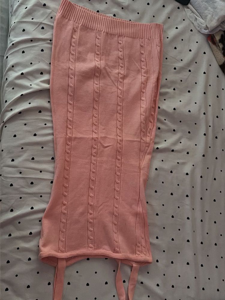 Pink Cable Knit Tank Top