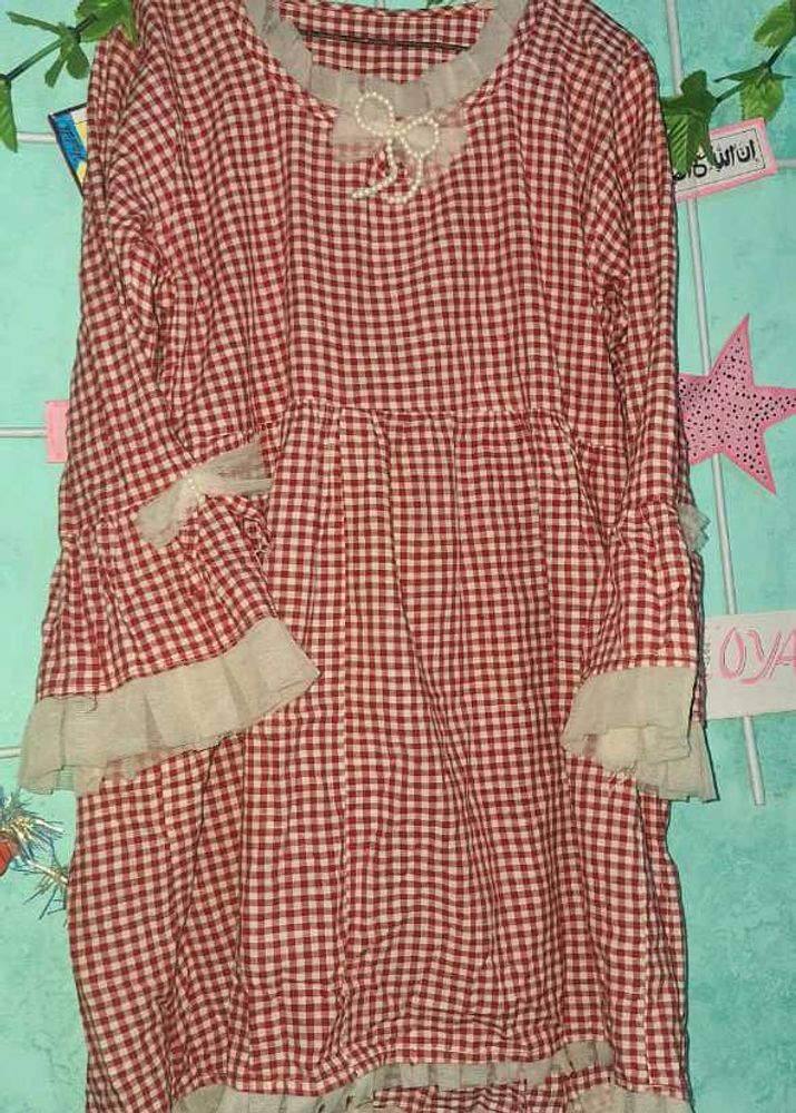 Red &amp; White Checkered Dress