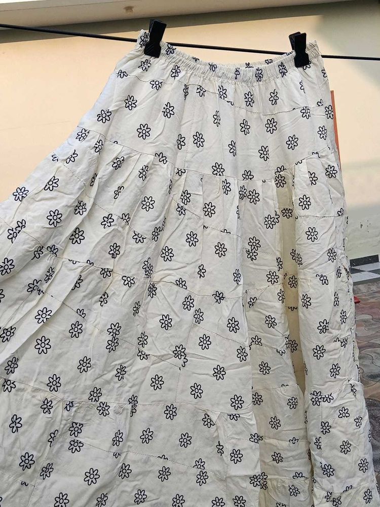 Boho Floral Tiered Maxi Skirt