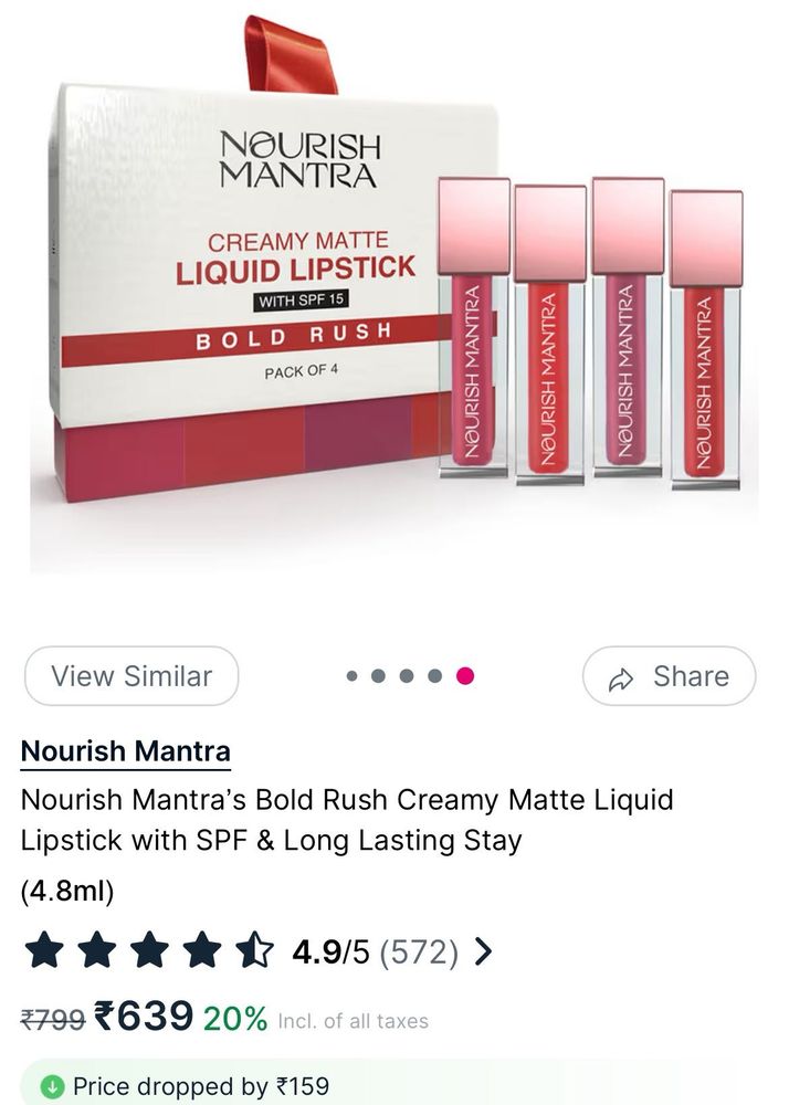 Nourish Mantra Liquid Lipstick Set Of 4