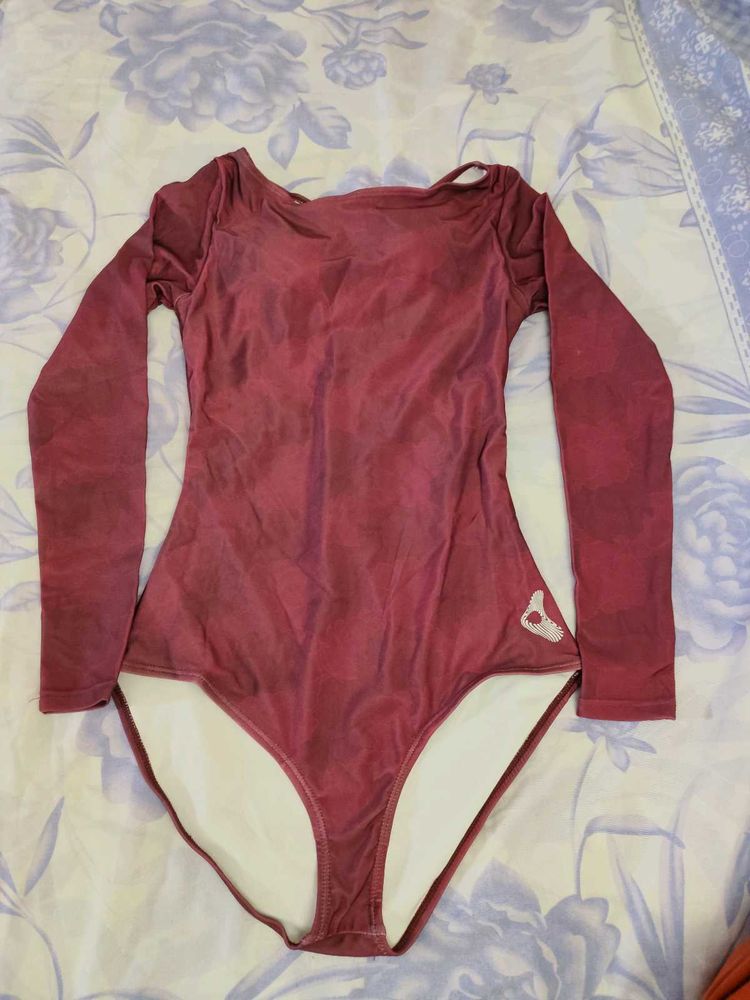 Burgundy Long Sleeve Bodysuit