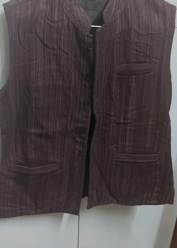 Striped Ethnic  woolen Jacket for men