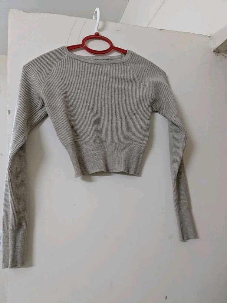 Ribbed Knit Long Sleeve Top