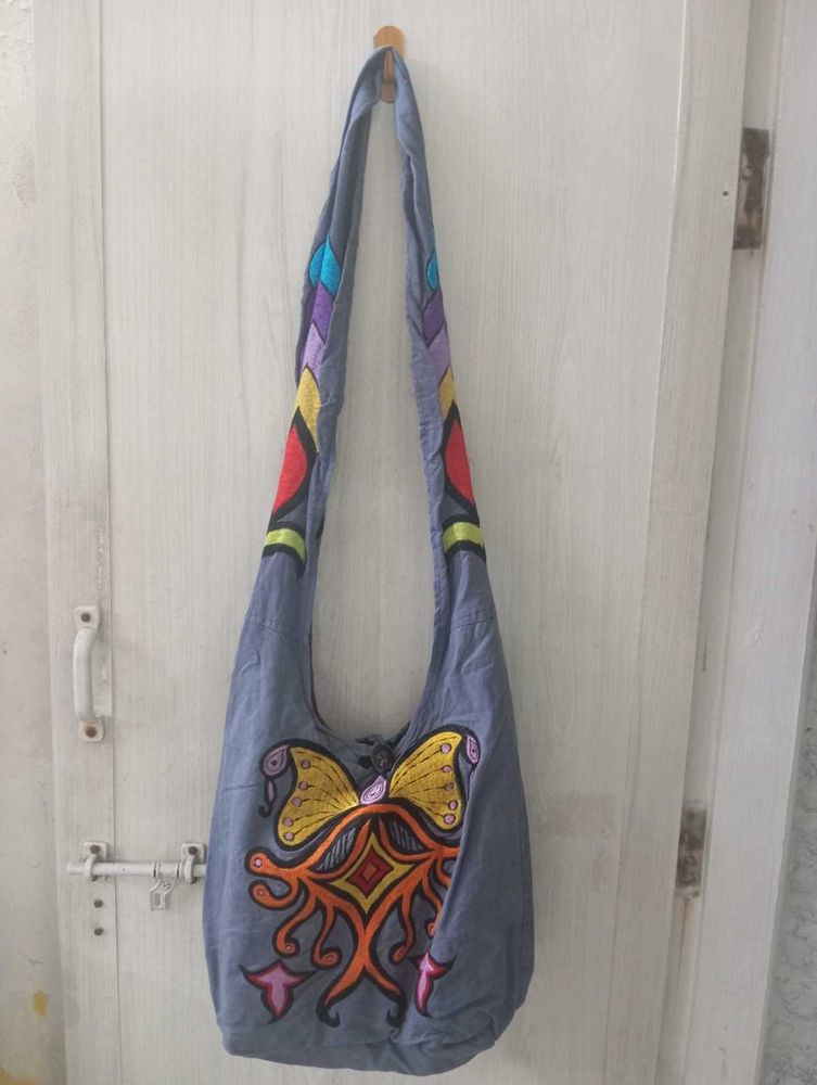 Sling Bag with Embroidery