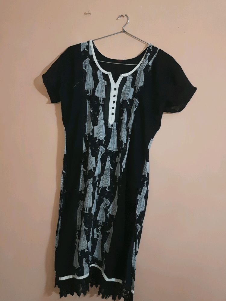 Women Black Kurti