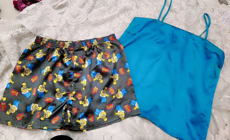 Simpsons Sleep satin night wear