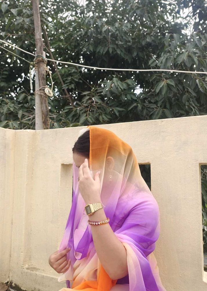 orange pure royal georgate saree
