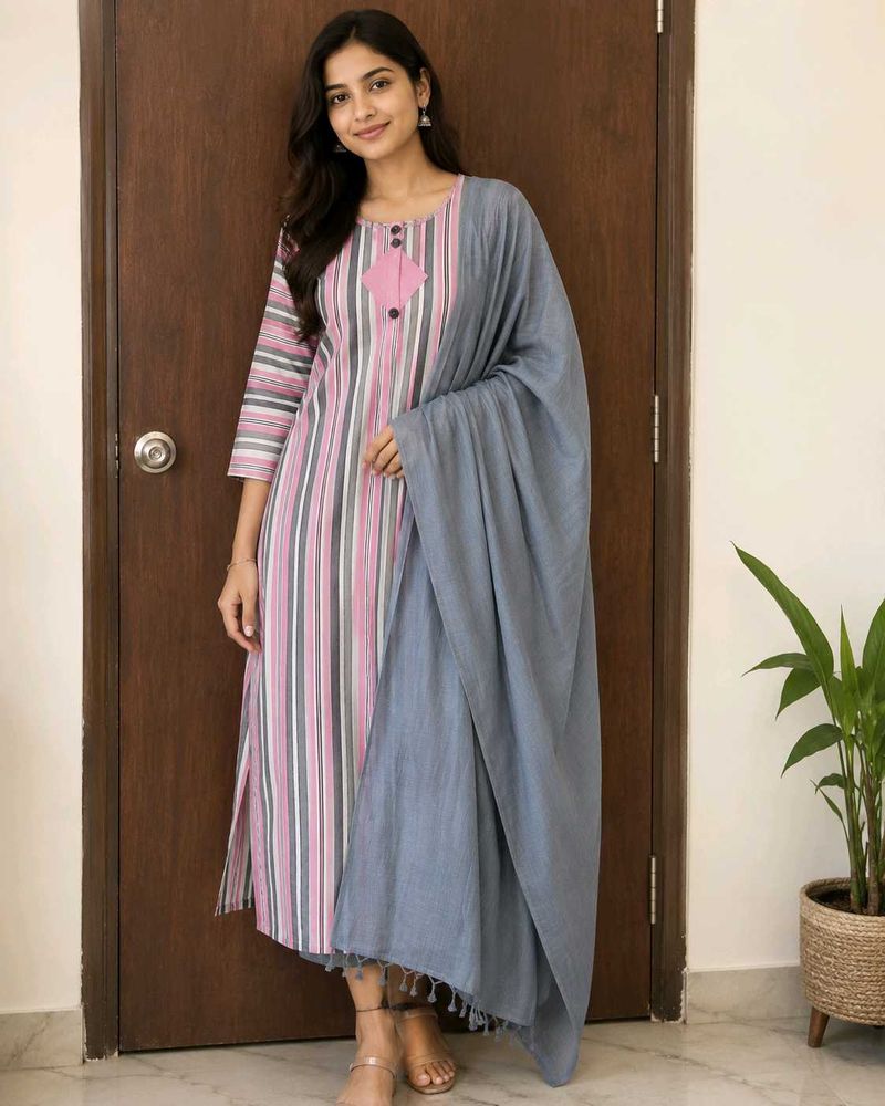 🩶🩷Kurta with Dupatta