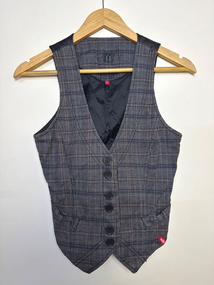 Checked Vest