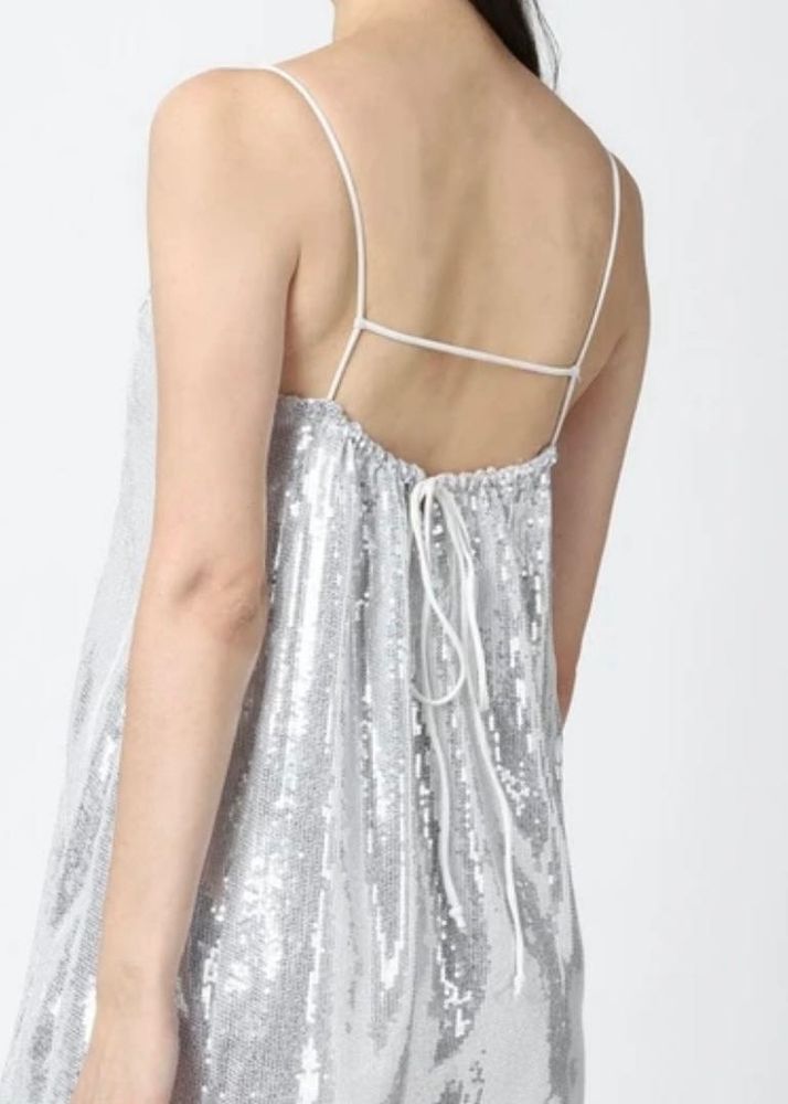 Forever 21 Silver Sequin Mini Dress