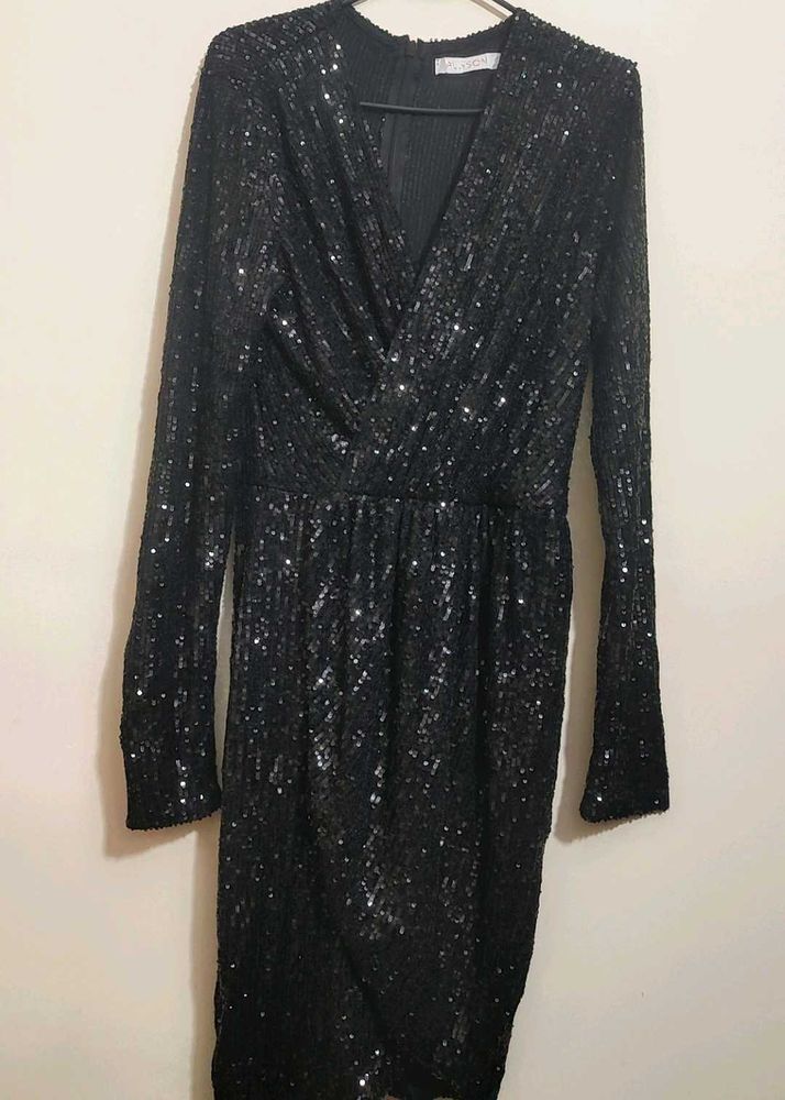 Black⚫Sparkling Sequins Dress For 36 Bust