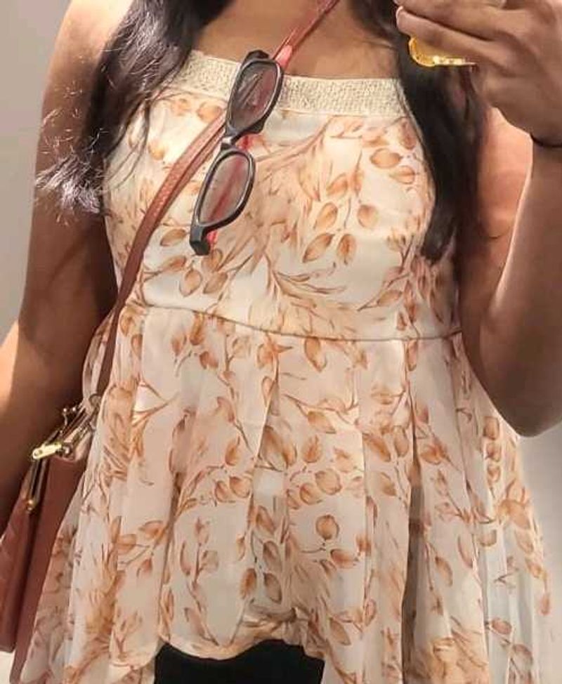 Bohemian Floral Print padded top