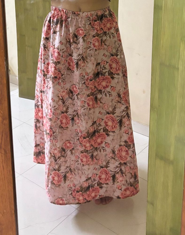 Floral Print Maxi Skirt