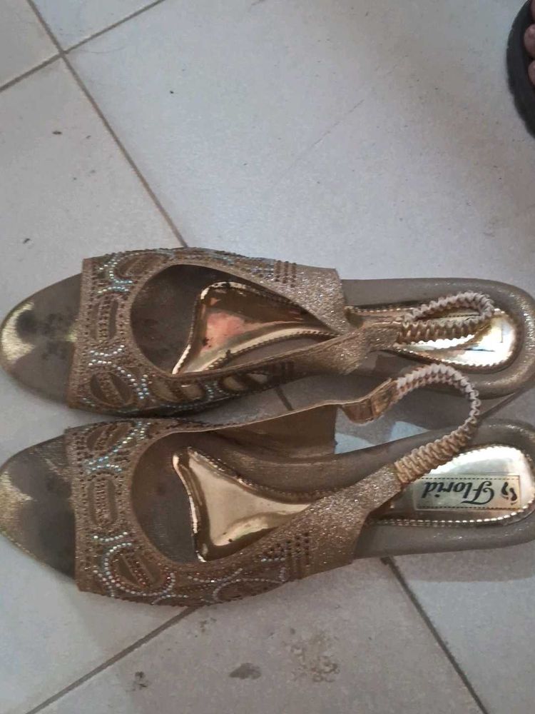 Sparkly Wedge Sandals