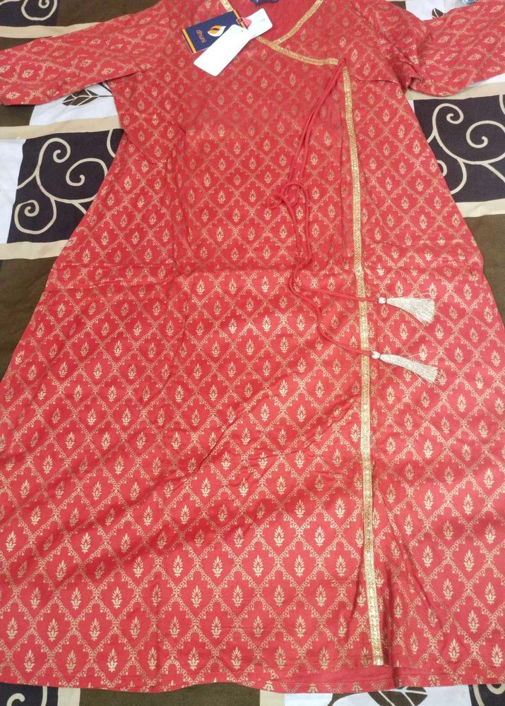 Elegant Red Printed Kurta