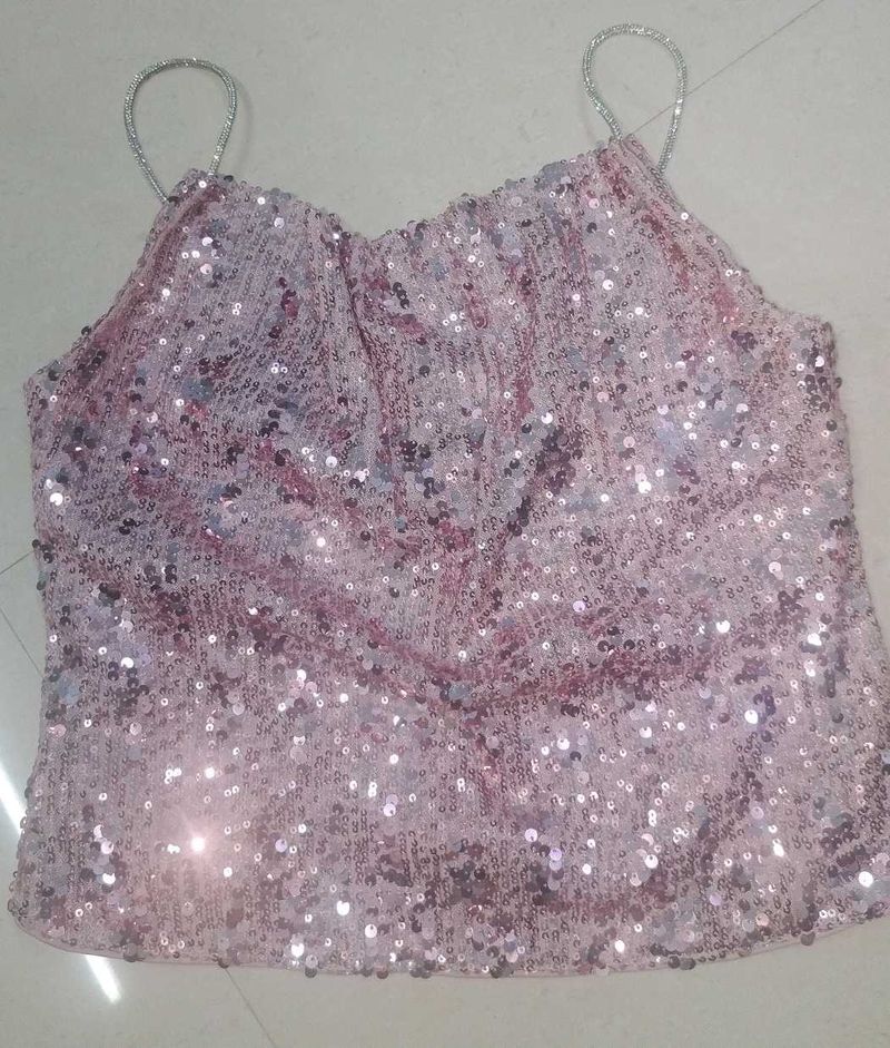 Westside Sparkling Sequin Camisole Top