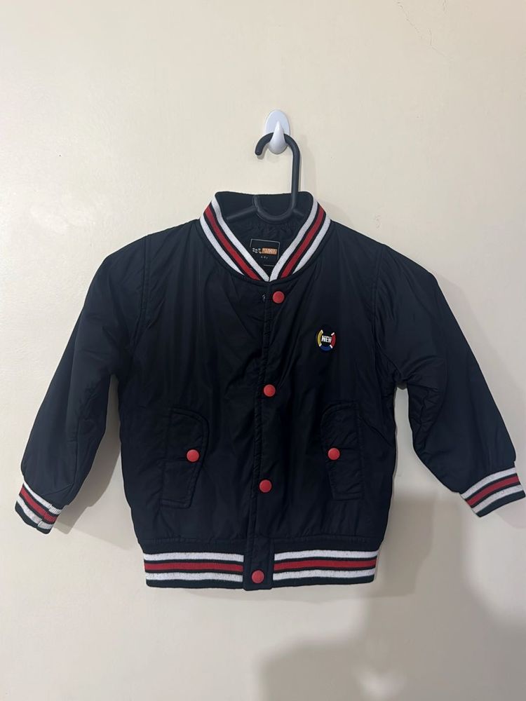 Slant Black Unisex Kids Jacket 4-5 yes