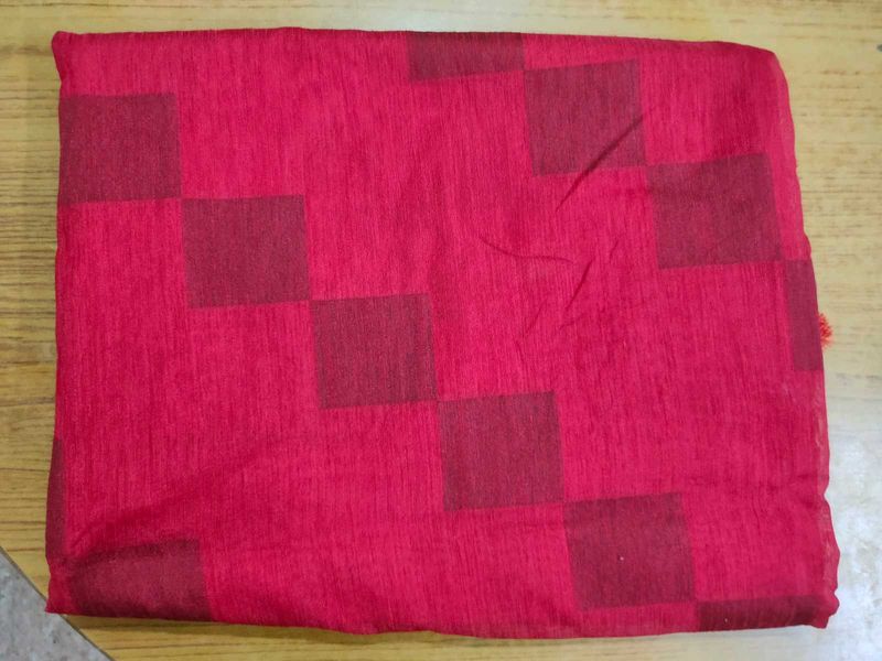 Red Cotton Saree