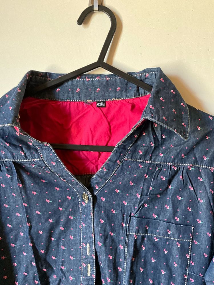 Floral Denim Shirt for ladies 🥰😇
