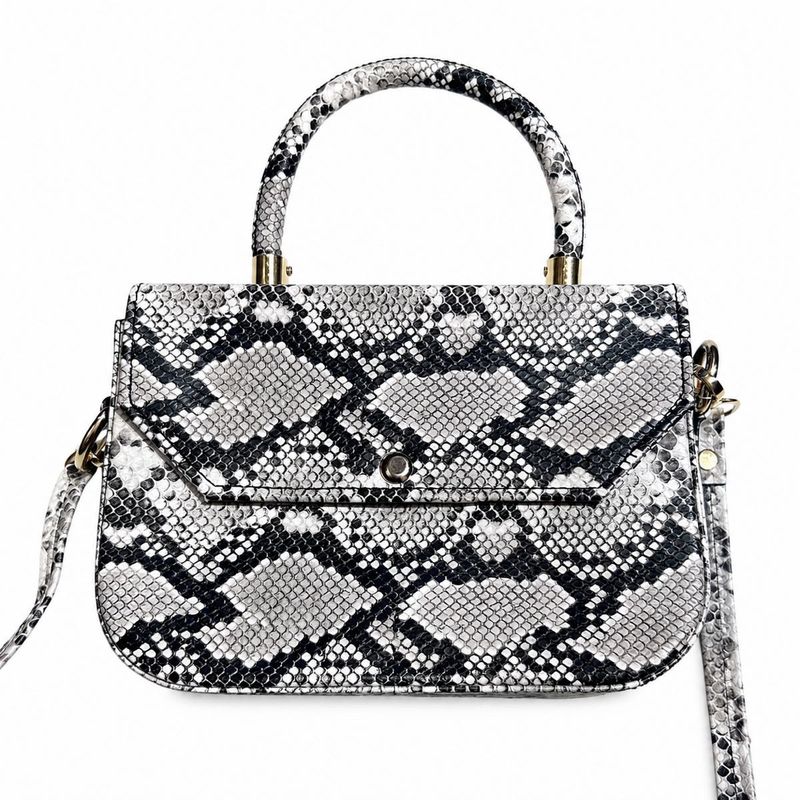 Stylish Snake Print Handbag