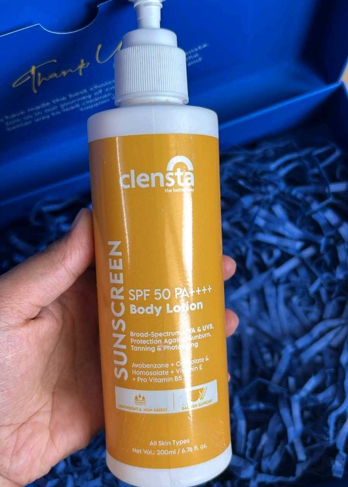 Clensta Sunscreen SPF 50 Body Lotion