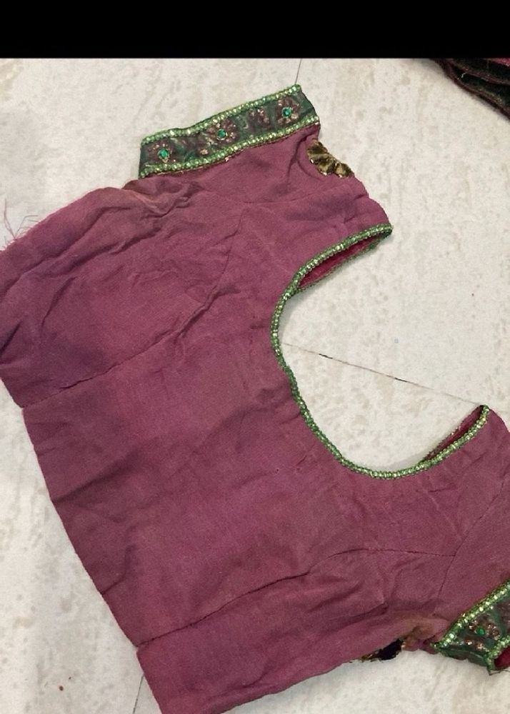Embroidered Indian Blouse with saree