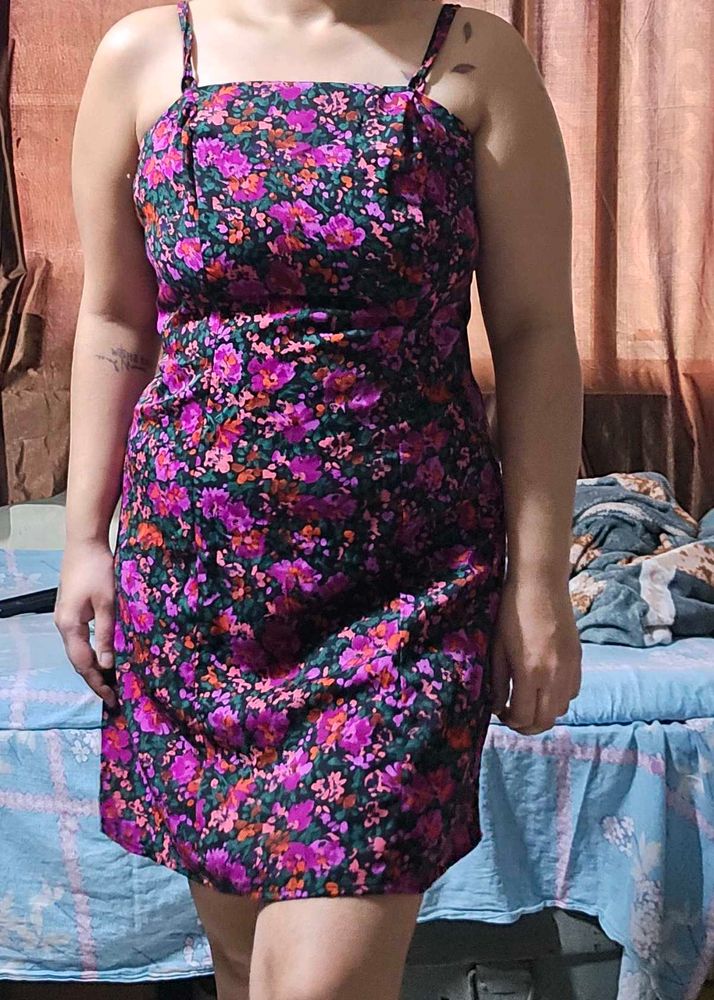 Floral Print Mini Dress