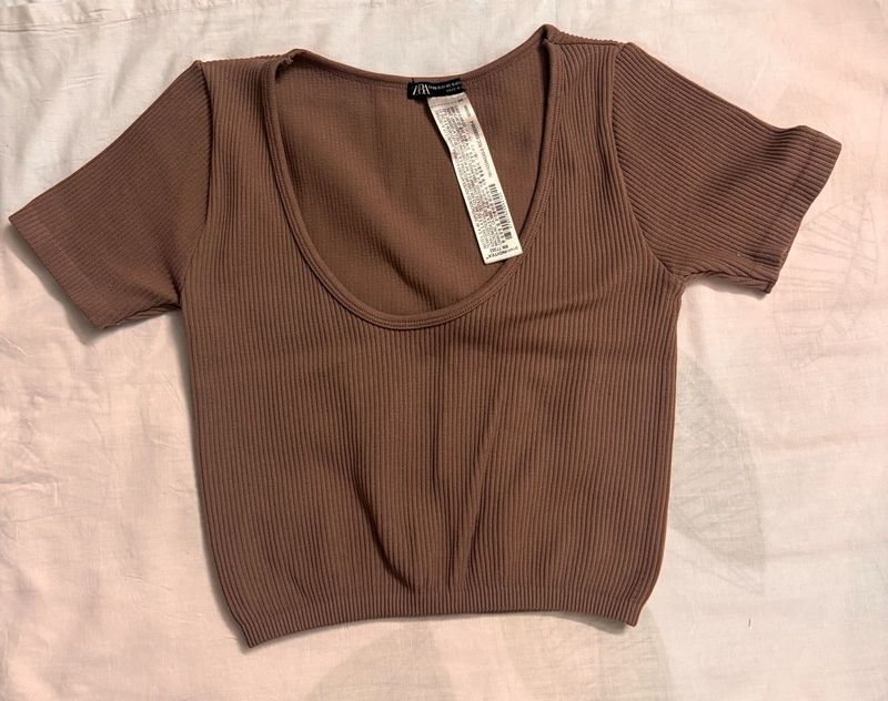 ZARA Original – Ribbed Cropped Top