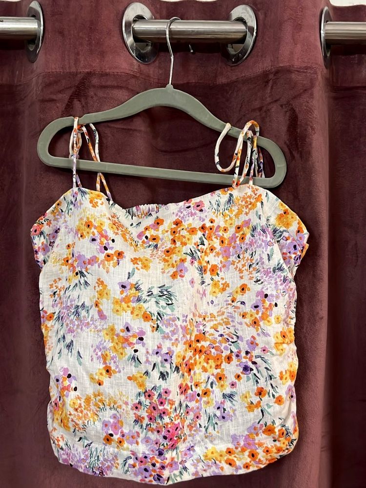 Floral Print Spaghetti Strap Top